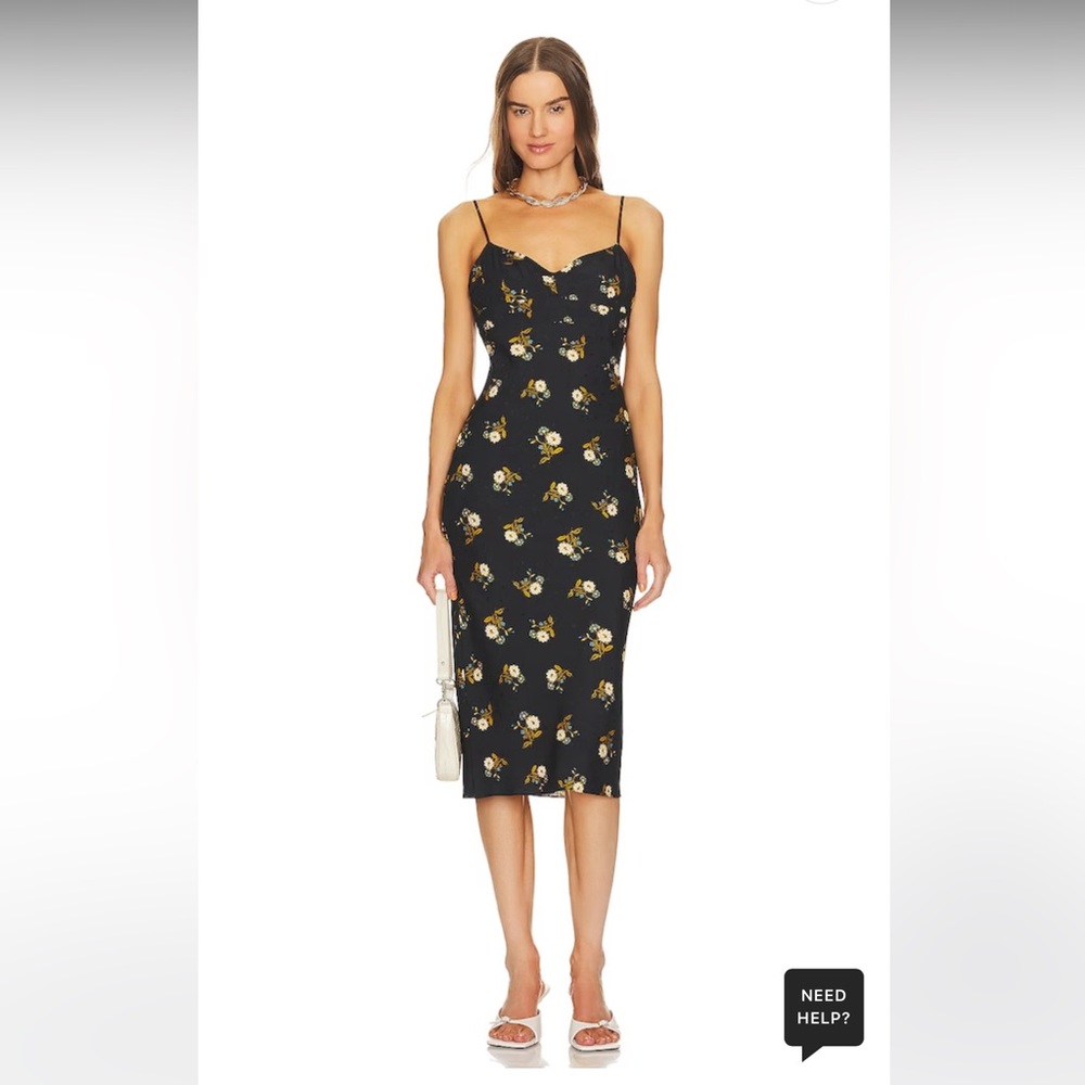 Veronica Beard Black Floral Dress